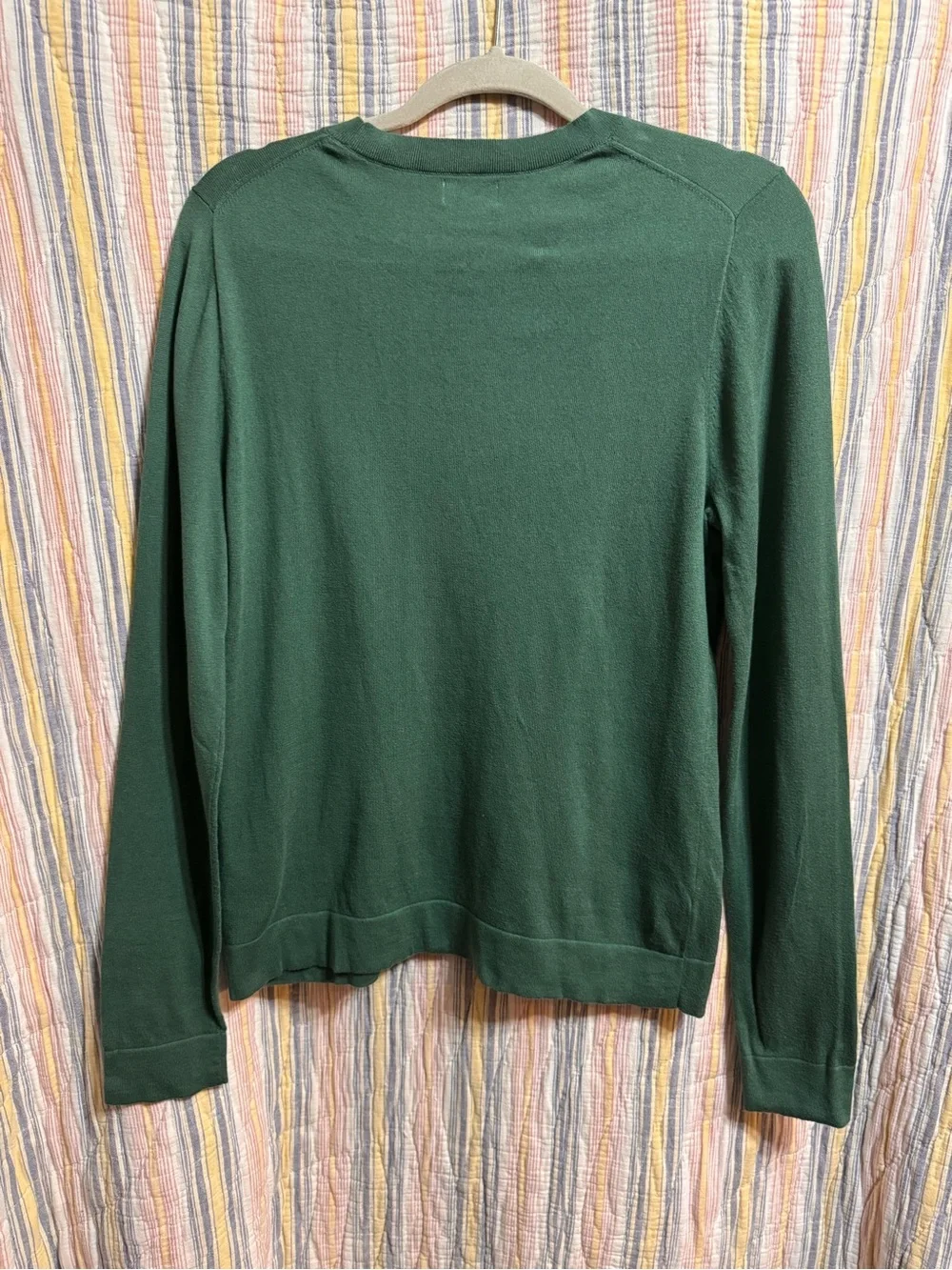 J.Crew Teddie 100% Cotton Jade Green Pullover Sweater Sz L